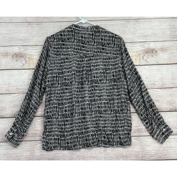 Rails Long Sleeve Semi Sheer Nila Button Up Shirt Women's Small Onyx Batik Print - Picture 2 of 8